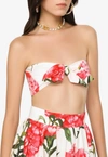 DOLCE & GABBANA CARNATION-PRINT POPLIN BANDEAU,F760WT HS5NH HA3VL