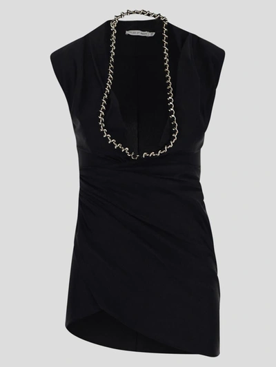 House Of Amen Dress In Lycra With Chain In Black