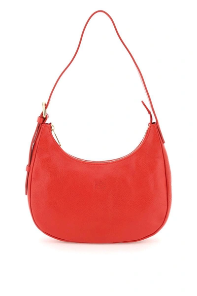 Il Bisonte Vacchetta Leather Shoulder Bag In Red