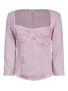 Isabel Marant Vanio Shirt In Pink &amp; Purple