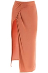 Jacquemus Espelho Twisted Stretch-jersey Midi Skirt In Multicolor
