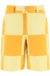 Jacquemus Checkerboard-print Knee-length Shorts In Multicolor
