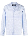 Jacquemus Patchwork Long-sleeve Shirt With Classic Collar In Blue