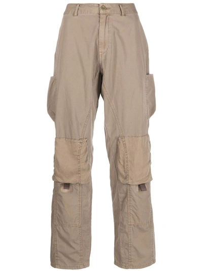 John Elliott Pre Cotton Cargo Trousers In Brown
