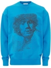 Jw Anderson Rembrandt Embroidered Sweatshirt In Blue
