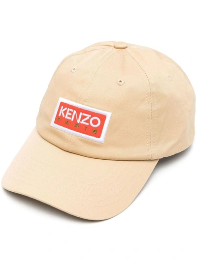 Kenzo Embroidered-logo Baseball Cap In Beige