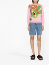 Kenzo Motif Embroidered Crewneck Sweatshirt In Pink