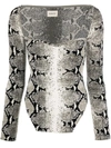 Khaite Khaki & Black Maddy Long Sleeve T-shirt In Roccia