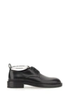 Jil Sander Black Royal Anklet Leather Brogues In Black
