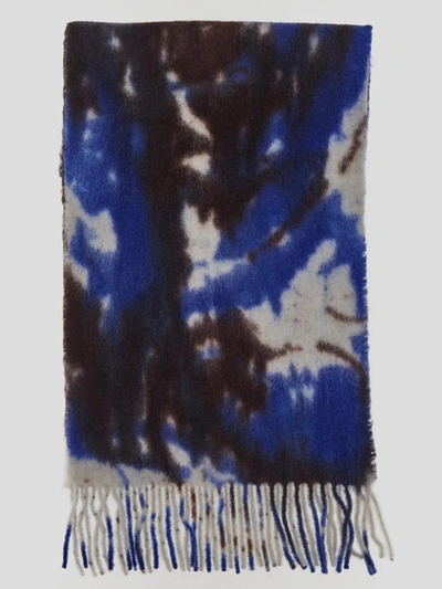 Liviana Conti Blue Tie Dye Scarf In Tiedyeblumoroges