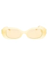 Linda Farrow Lola Sunglasses In Yellow/yellow Crystal/yellow