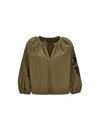 Liu •jo Sequin Embroidery Blouse In Green
