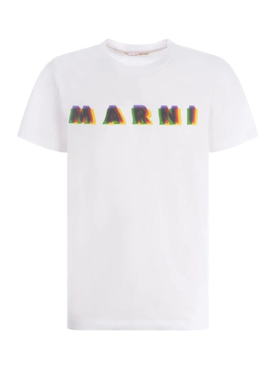 Marni T-shirt In Bianco