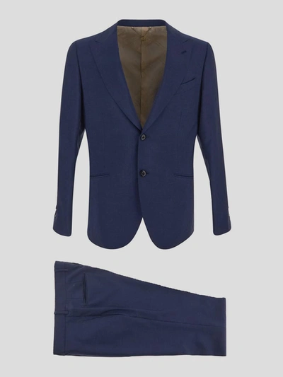 Maurizio Miri Wool Suit In Blue