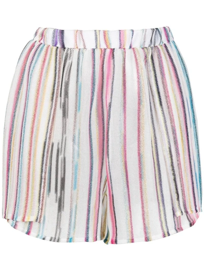 Missoni Striped Chevron Mini Shorts In Multicolore