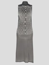 Mm6 Maison Margiela Dummy Print Jersey Midi Dress In <p> Grey Dress In Viscose