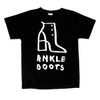 AGNĖ KUZMICKAITĖ Black T-Shirt With Ankle Boots Print