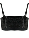 Nué Charlotte Crystal-embellished Top In Black