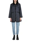 Lavenham Quilted Nylon Jacket With Velvet Collar In Black