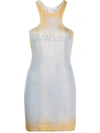 Off-white Laundry Rib Rowing Mini Dress In Beige Beige