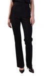 Off-white Elastic Waistband Straight Leg Trousers In Black