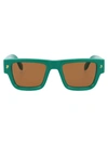 Palm Angels Sunglasses In 5560 Green Brown