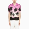 Palm Angels Palm Sunset Printed Buttoned Shirt In Purple