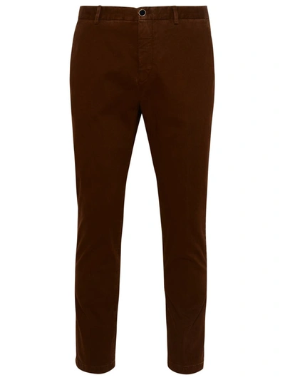 Pt05 Pantalone In Cotone Marrone In Brown