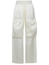 OFF-WHITE DUCHESSE WHITE VISCOSE TROUSERS