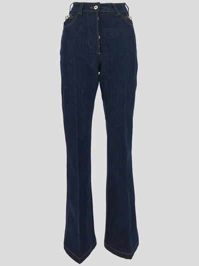 Patou Flare Denim Trousers In Blue