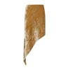 Petar Petrov Asymmetric Crinkled-velvet Midi Skirt In Nude &amp; Neutrals