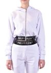 Philipp Plein Elastic Waistband Hooded Blazers In White