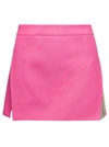 PALM ANGELS PINK MINI-SKIRT WITH DOUBLE SPLIT AND POCKET IN COTTON BLEND WOMAN