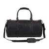 MAHI LEATHER Leather Weekend Classic Duffle/Holdall - Overnight/Gym Bag In Black