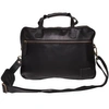 MAHI LEATHER Compact Leather Laptop Satchel Bag In Black