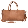 MAHI LEATHER Leather Columbus Holdall Duffle Weekend/Overnight Bag In Vintage Cognac