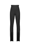 Pinko High-waisted Front-slit Trousers In Black