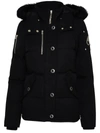 Moose Knuckles "3q Canvas Down Jacket With Shear In Black