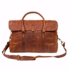 MAHI LEATHER Leather Drake Holdall Weekend/Overnight Bag In Vintage Brown