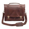 MAHI LEATHER Leather Classic Satchel Messenger Bag In Vintage Brown