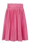 RED VALENTINO RED VALENTINO PLEATED TAFFETA FROISSÈ SKIRT