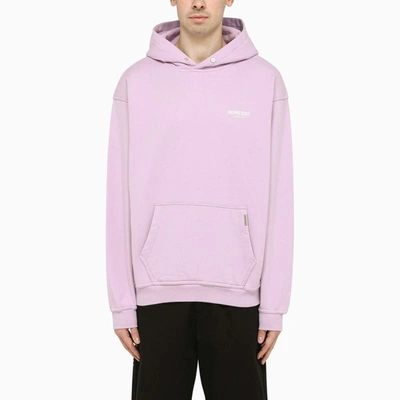 Represent Logo-print Cotton Hoodie In Violett