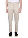 Pt Torino Stretch Cotton Carrot Fit Pants In White