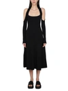 Ganni Ribbed Dress In Black