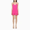 Rotate Birger Christensen Fuchsia Lace Mini Dress In Pink