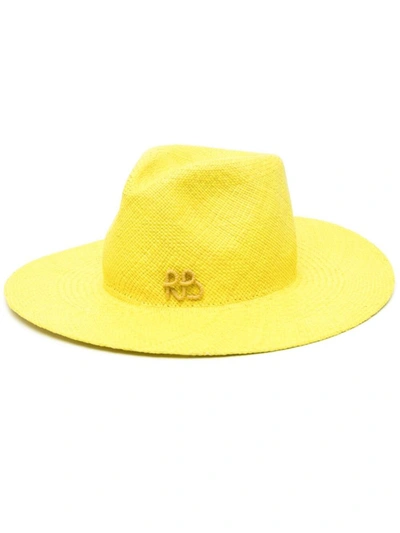 Ruslan Baginskiy Straw Fedora Hat In Yellow