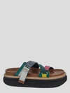 Sacai Open-toe Strap-detail Sandals In Multicolor