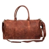 MAHI LEATHER Leather Columbus Holdall/Duffle Weekend/Overnight Bag In Vintage Brown