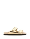 Palm Angels Women's Sandal With Logo In Gold