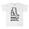 AGNĖ KUZMICKAITĖ White T-Shirt With Ankle Boots Print